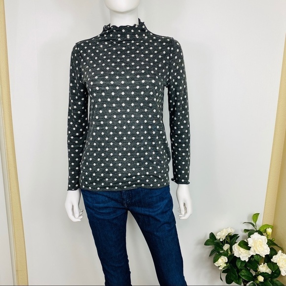 Trisha Tyler S Polka Dots Long Sleeve Knit Top - Picture 7 of 13